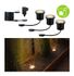 Spots encastrables extérieur LED blanc chaud IP67 3x4,5W 3x180 lumens 24V Kit de démarrage - Floor Plug & Shine PAULMANN