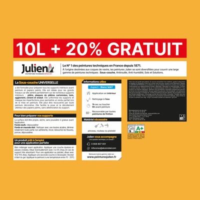 Sous couche universel 10 L + 20 % gratuit - JULIEN