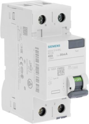 Interrupteur différentiel 40 A 2 pôles 30 mA type AC SIEMENS