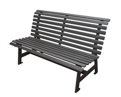 Banc square en aluminium graphite 150cm PROLOISIRS