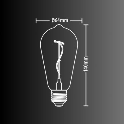 Ampoule Filament LED EDISON multicolore 4 W = 160 lumens XANLITE