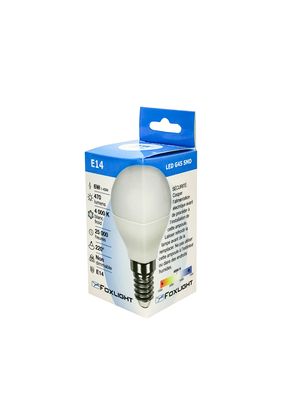 Ampoule LED sphérique E14 6 W = 470 lumens blanc neutre FOXLIGHT