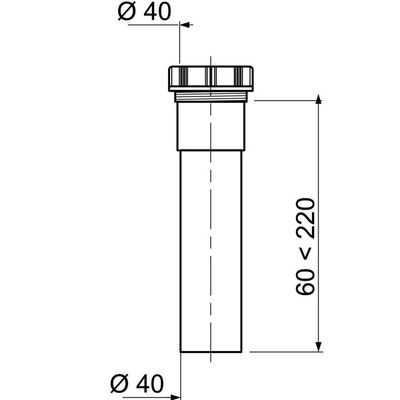 Rallonge diamètre 40mm, L 200mm WIRQUIN