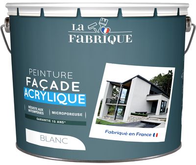 Peinture façade acrylique blanc 10 l LA FABRIQUE