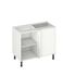 Fileur d'angle pour meuble de cuisine Glossy blanc brillant 70 x 4,6 x 4,6 cm OFITRES