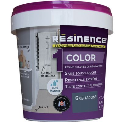 Résine colorée de rénovation gris ardoise 250 ml - RESINENCE