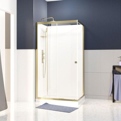 Cabine de douche Goldy rectangle 110 x 80 cm AURLANE