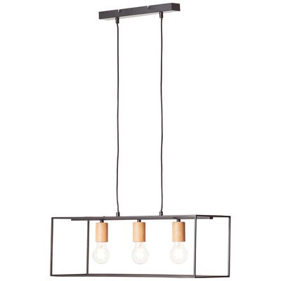 Suspension bois noir E27 3X60W ARICA - BRILLIANT