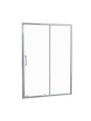 Porte de douche coulissante Barbades transparent avec profilés alu chromé 160 x 190 cm