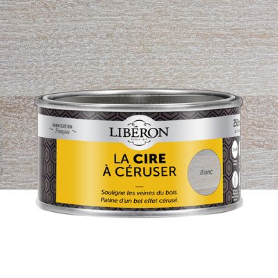 Cire à céruser blanche pour meuble en bois 250ml LIBERON