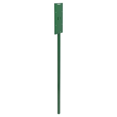 Piquet  carré de boîte aux lettres acier vert avec platine repliable 110 cm - DECAYEUX