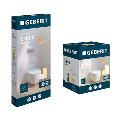 WC suspendu sans bride G600 blanc mat GEBERIT