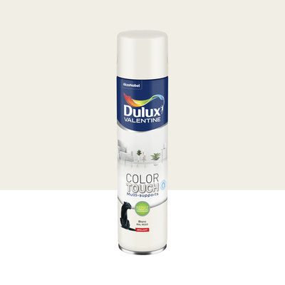 Aérosol de peinture Color Touch maxi blanc RAL 9010 brillant 600 ml - DULUX VALENTINE