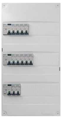 Tableau électrique pré-équipé 3 rangées pour logement T2 à T4 SIEMENS