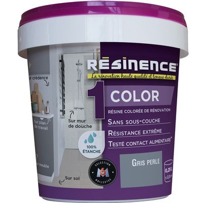 Résine colorée de rénovation gris perle 250 ml - RESINENCE