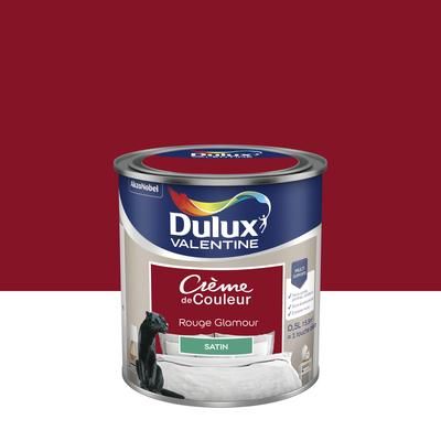 Peinture crème de couleur satin rouge glamour 0,5L - DULUX VALENTINE