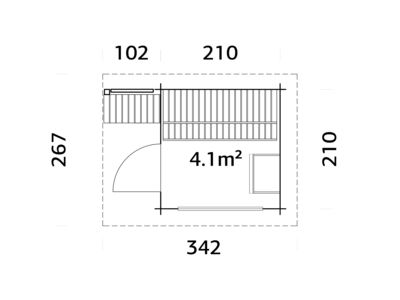 Sauna Sanna 4,1m2 épaisseur 44 mm Livraison incluse domicile  PALMAKO