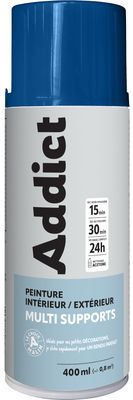 Peinture aérosol multi supports bleu brillant éco 400 ml ADDICT