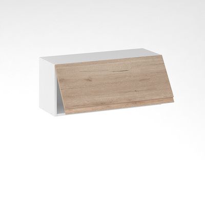 Porte transversale effet bois naturel avec poignée intégrée pour meuble haut de cuisine Syncron ANV-02 OAK 35 x 80 cm OFITRES