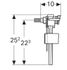 Robinet flotteur pour WC à poser avec alimentation latérale GEBERIT
