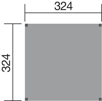 Pergola -  235 - 324 x 324 cm Livraison gratuite domicile WEKA