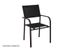 Fauteuil de jardin Duca en aluminium graphite et textilène noir ALIZE