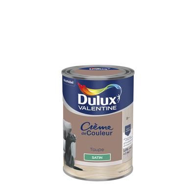 Peinture crème de couleur Dulux Valentine satin taupe 1,25L