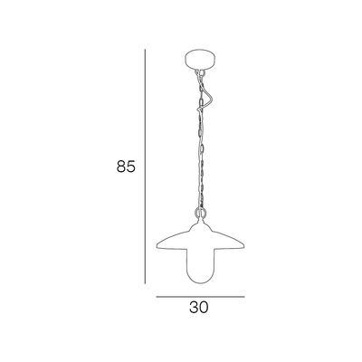 Suspension CALVI galva IP54 E27 100W COREP