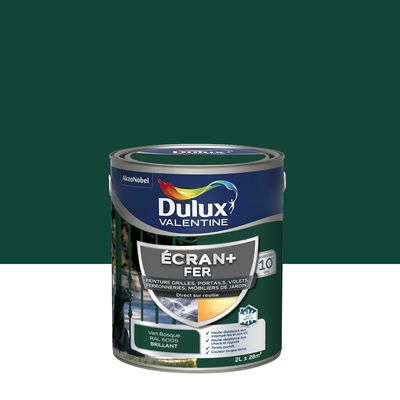 Peinture Ecran+ Fer  Brillant Vert Basque 2 L - DULUX VALENTINE