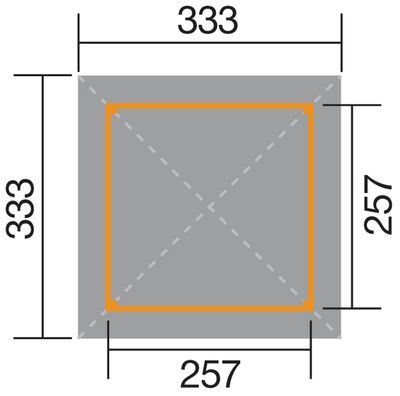 Tonnelle -  651 - 294 x 294 cm -  bardeaux de toit inclus Livraison gratuite domicile WEKA