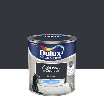 Peinture Crème de couleur Poivre mat 500 ml - DULUX VALENTINE