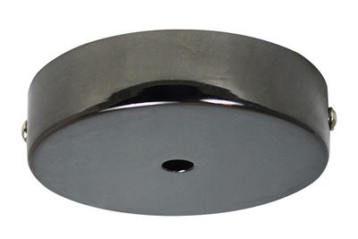 Rosace de luminaire métal diamètre 100 mm titane 1 sortie TIBELEC