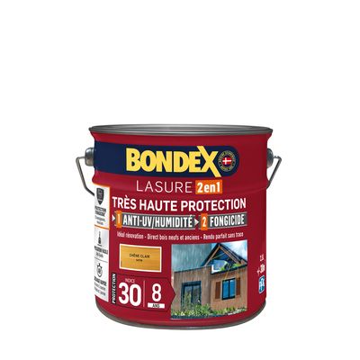 Lasure très haute protection 8 ans chêne clair 2,5 l BONDEX