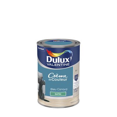 Peinture Crème couleur Bleu Canard satin 1,25 l - DULUX VALENTINE