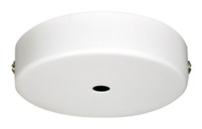 Rosace de luminaire métal diamètre 100 mm blanche 1 sortie TIBELEC