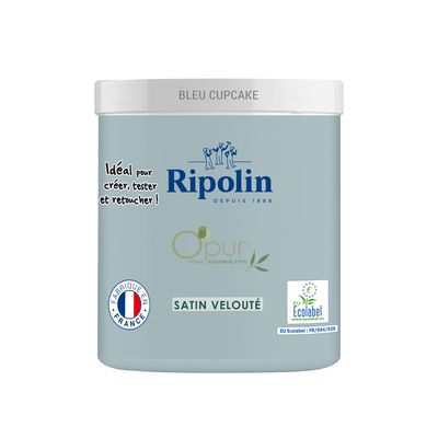 Peinture O'PUR Bleu Cupcake 75 ml - RIPOLIN