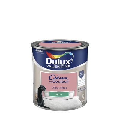 Peinture Crème de Couleur Vieux Rose satin 500 ml - DULUX VALENTINE