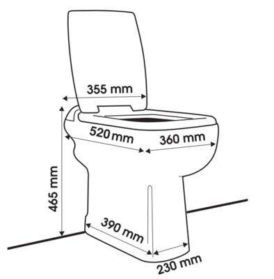 WC broyeur monobloc Mobylux 56 cm SETMA