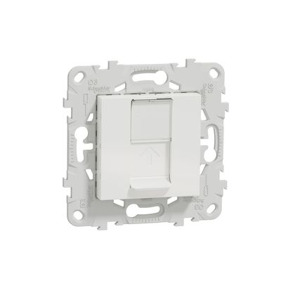 Prise RJ45 grade 2 catégorie 6 blindé blanc - Unica SCHNEIDER ELECTRIC