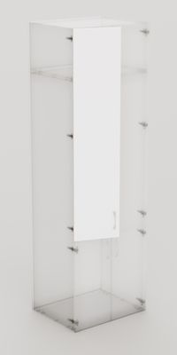 Porte battante Creo blanc 1628 x 373 mm OFITRES