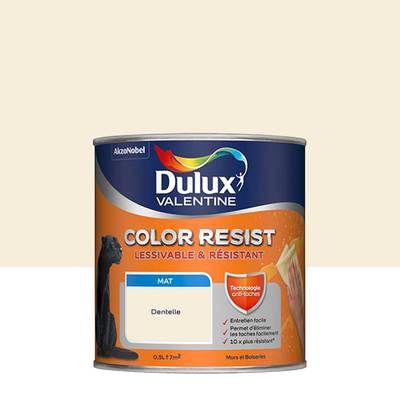 Peinture COLOR RESIST mur et boiserie Dentelle mat 500 ml - DULUX VALENTINE