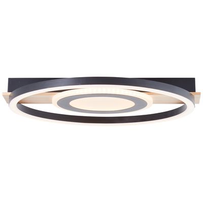 Plafonnier LED intégrée Maureen rond en bois &#8960;39cm 2900 lumens BRELIGHT