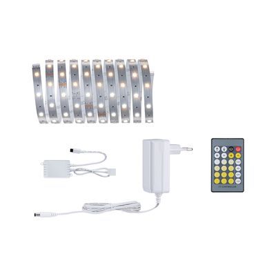 Ruban LED 3m prêt à l'emploi blanc dynamique + télécommande 11,5W 24V MAXLED 250 PAULMANN