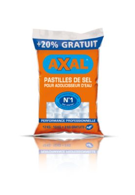 Sel pour adoucisseur d'eau 10 k g+ 20%  AXAL