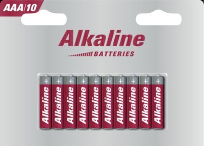 Piles Red Alkaline LR03/AAA par 10