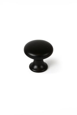 Bouton de meuble rond noir mat diamètre 25 mm