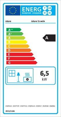 Poêle à bois 6,5 kW Aduro 15.2 7 étoiles flamme verte ADURO