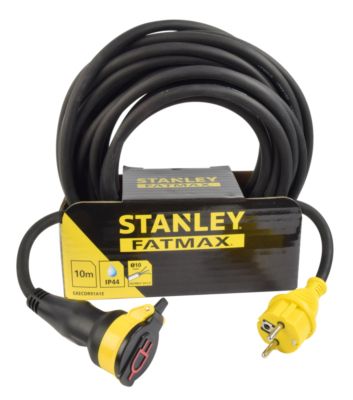 Rallonge électrique extérieur IP44 10m noir/ jaune STANLEY