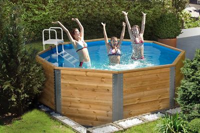 Piscine bois  593 - ronde hors sol D.325 cm - échelle incluse Livraison gratuite domicile WEKA