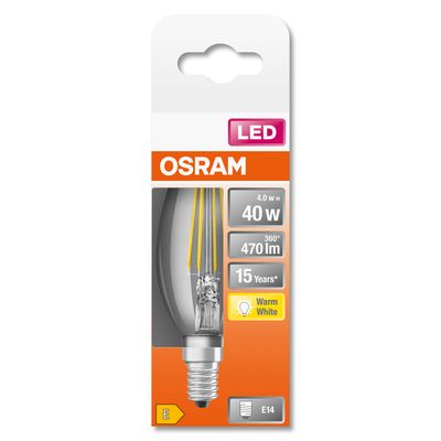 Ampoule LED E14 flamme à filament 5 W = 470 lumens blanc chaud OSRAM